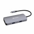 VERBATIM Hub USB-C Pro Multiport 5 portos, 2x USB 3.2, 1x USB-C, HDMI, RJ45, szürke