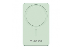 Verbatim 32228 power bank with wireless charging, 5V, 10000mAh, zöld