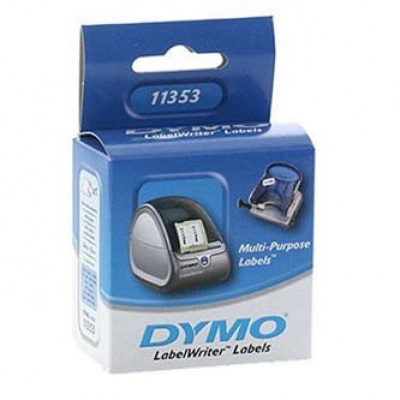 Dymo 11353, S0722530, 13mm x 25mm, fehér papír címkék