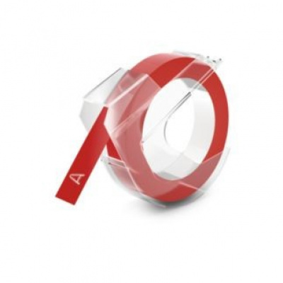 Dymo S0898150, 9mm x 3m, fehér nyomtatás / vörös alapon, kompatibilis szalag 