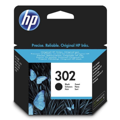 HP ink F6U66AE, HP 302, black, blistr, 190 oldal, 3.5ml, HP OJ 3830,3834,4650, DJ 2130,3630,1010, Envy 4520