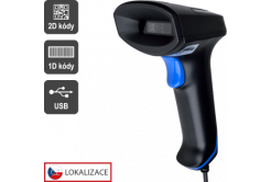 CCD 2D čtečka Virtuos HT-851A, USB (klávesnice/RS-232 emulace), bez stojánku, černá