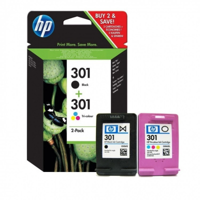 HP 301 N9J72AE fekete/színes (black/color) eredeti tintapatron