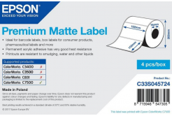 Epson C33S045724 Premium Matte, a ColorWorks esetében, 102x152mm, 800db, fehér öntapadó címkék