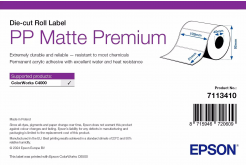 Epson 7113416 PP Matte Label Premium, ColorWorks készülékekhez, 203 x 152 mm, 1000 fehér öntapadós címke