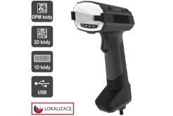 Virtuos EHE0014 CCD 2D DPM ipari szkenner HT-880DPM, USB, sötétszürke