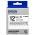 Epson LabelWorks LK-4WBVN C53S654041 12mm x 7m, fekete nyomtatás / fehér alapon, vinil, eredeti szalag