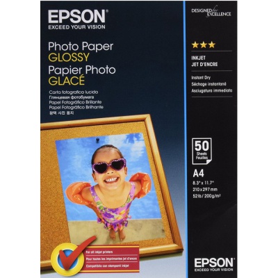 Epson Photo paper, fotópapírok, fényes, fehér, A4, 200 g/m2, 50 db, C13S042539, inkoustový