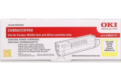 OKI 43865721 sárga (yellow) eredeti toner