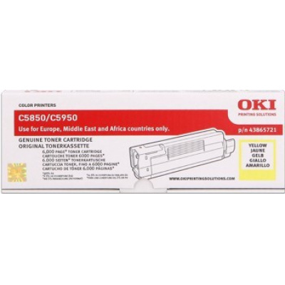 OKI 43865721 sárga (yellow) eredeti toner