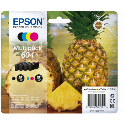 Epson 604 T10G640 C13T10G64010 színes (CMYK) multipack eredeti patronok