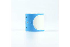 Brother PT-W217BU, 30mm x 217mm, 100db, fekete nyomtatás / kék alapon, utángyártott címketekercs - karszalag, utángyártott szalag