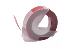 Dymo Omega, 9mm x 3m, fehér nyomtatás / gesztenyebarna alapon, utángyártott szalag