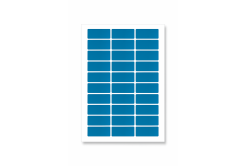 Öntapadó címkék 63,5 x 29,6 mm, 27 címkék, A4, 20 ív, kék