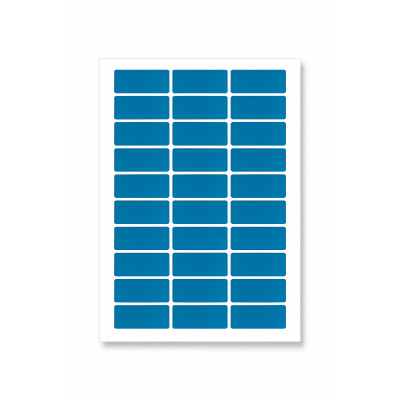 Öntapadó címkék 63,5 x 29,6 mm, 27 címkék, A4, 20 ív, kék