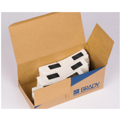 Brady M6-07-7593-BK / 312034, Engraved Plate Replacement Labels, 18 mm x 35 mm