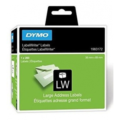 Dymo 1983172, 89mm x 36mm, fehér papír címkék