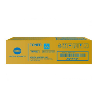 Konica Minolta TNP-93C AE1Y451 cián (cyan) eredeti toner