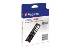 Verbatim 31825 Vi5000, Belső SSD meghajtó, 512GB, M.2, NVMe, 5000 MB/s-R, 2500 MB/s-W, fekete