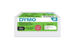 Dymo 2234186, 51mm x 19mm, multifunkcionális, kivehető, fehér, eredeti papírcímkék, 12 x 500 db