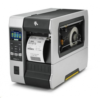 Zebra ZT610 ZT61046-T2E0100Z címkenyomtató, 24 dots/mm (600 dpi), címkeleválasztó, rewind, disp., ZPL, ZPLII, USB, RS232, BT, Ethernet