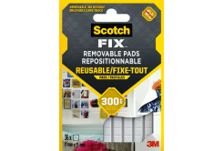 3M Scotch-FIX Snímatelné polštářky, lepící plastelína ve čtverečcích, platíčko 6 cm x 9 cm