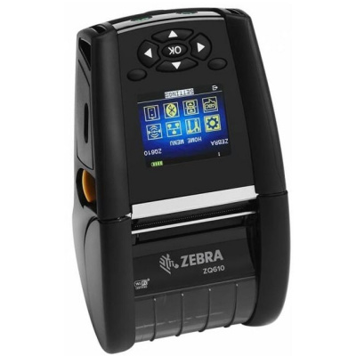 Zebra ZQ620 Plus ZQ62-AUX2E14-00 mobile címkenyomtató, 8 dots/mm (203 dpi), linerless, USB, BT, Wi-Fi, EPL, ZPL, CPCL, RB