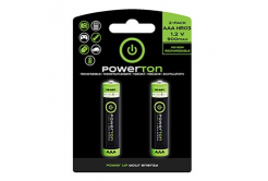 Powerton Nabíjecí Ni-MH baterie AAA, 2-pack