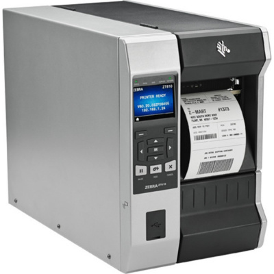 Zebra ZT610 ZT61046-T0E01C0Z, címkenyomtató, 24 dots/mm (600 dpi), disp. (colour), RTC, RFID, ZPL, ZPLII, USB, RS232, BT, Ethernet