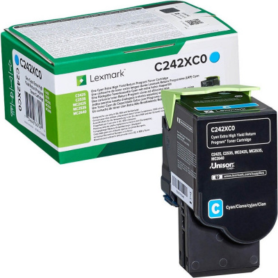 Lexmark C242XC0 cián (cyan) eredeti toner