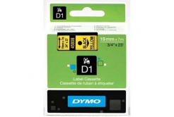 Dymo D1 45808, S0720880, 19mm x 7m, fekete nyomtatás / sárga alapon, eredeti szalag