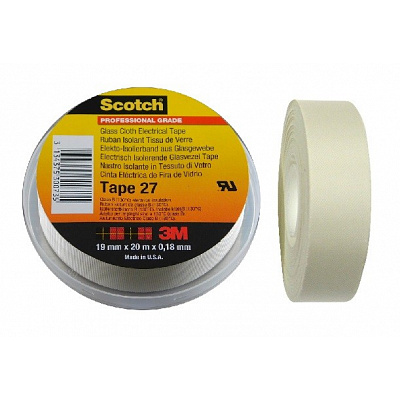 3M 27 Scotch magas hőmérsékletű üvegszövet szalag 12 mm x 20 m