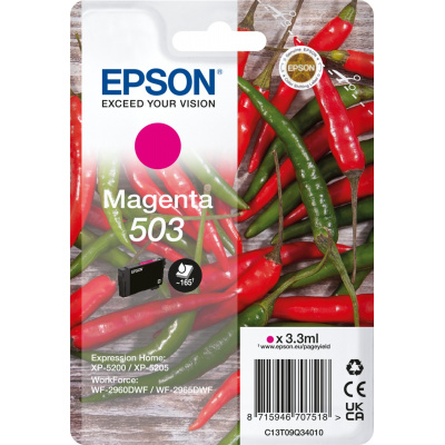 Epson 503 T09Q340 C13T09Q34010 bíborvörös (magenta) eredeti tintapatron