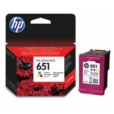 HP eredeti tintapatron C2P11AE, HP 651, tri-colour, blistr, HP DeskJet IA 5645, IA 5575
