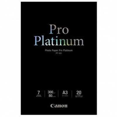 Canon Photo Paper Pro Platinum PT-101 2768B017, 300 g/m2, A3, 20db, fényes, tintasugaras, fehér, fotópapír