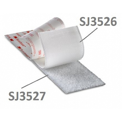 3M Hook & Loop™ SJ3527 fehér, hurkok 16 mm x 45,7 m