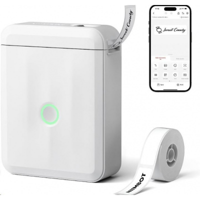 Niimbot D110-M Smart 1AA56011604, címkenyomtató, fehér + címketekercs