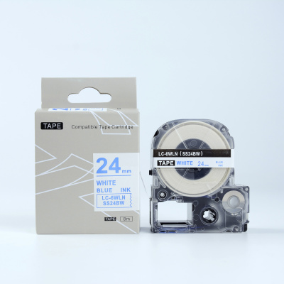 Epson LK-6WLN, SS24BW, 24mm x 9m, kék nyomtatás / fehér alapon, kompatibilis szalag