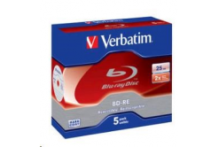 VERBATIM BD-RE(5-pack)Blu-Ray/Jewel/2x/25GB