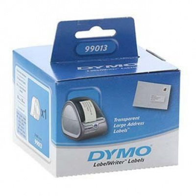 Dymo 99013, S0722410, 36mm x 89mm, átlátszó papír címkék