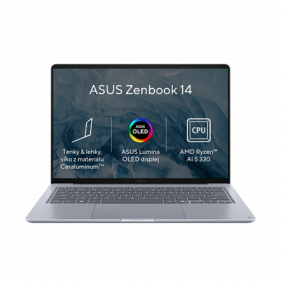 ASUS Zenbook 14/UX3480KA-OLED015W/AI5-330/14"/WUXGA/16GB/512GB/AMD int/W11H/Kék/2R