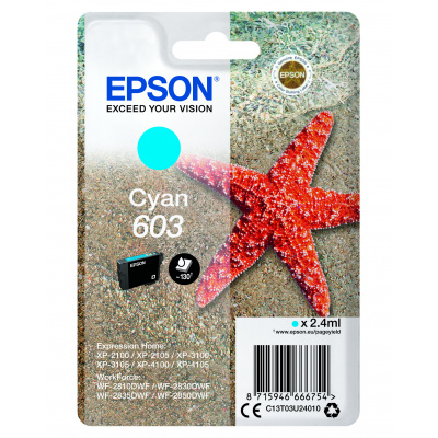 Epson 603 C13T03U24010 cián (cyan) eredeti tintapatron