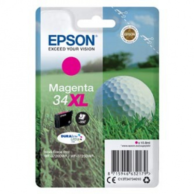 Epson T34734010, T347340 bíborvörös (magenta) eredeti tintapatron