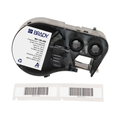 Brady M4-126-490 / 170776, 45.72 mm, Polyester, fekete nyomtatás / fehér alapon