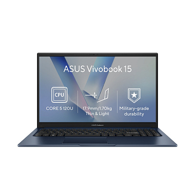 ASUS Vivobook 15/X1504VA-BQ5785WZ/5-120U/15,6"/FHD/8GB/512GB/Intel int/W11H/Kék/2R