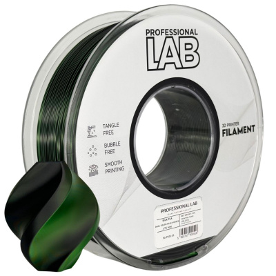Silk PLA Dual Color black green | Prof. Lab
