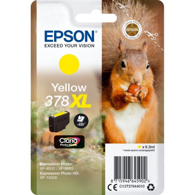 Epson 378XL T37944010 sárga (yellow) eredeti tintapatron
