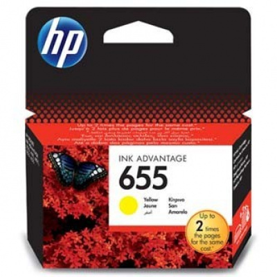HP 655 CZ112AE sárga (yellow) eredeti tintapatron, lejárati idő után