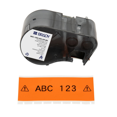 Brady M5C-1500-595-OR-BK / 170942, 38.10 mm x 7.62 m, vinil, fekete nyomtatás / narancs alapon
