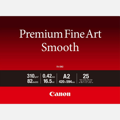 Canon Premium Fine Art Smooth 1711C016, 310 g/m2, A2, 25db, matt, tintasugaras, fehér, fotópapír